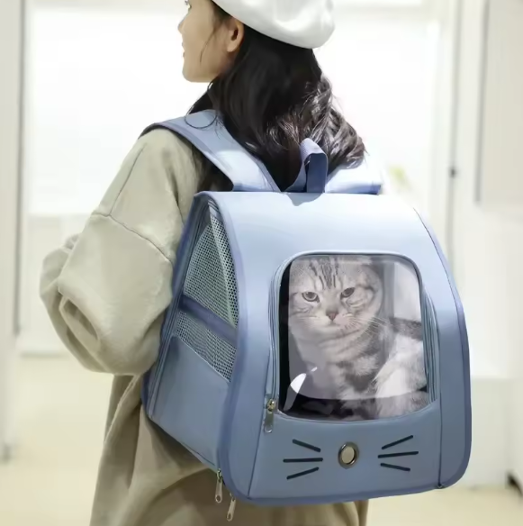 MeowGo Breathable Pet Carrier Backpack Blue