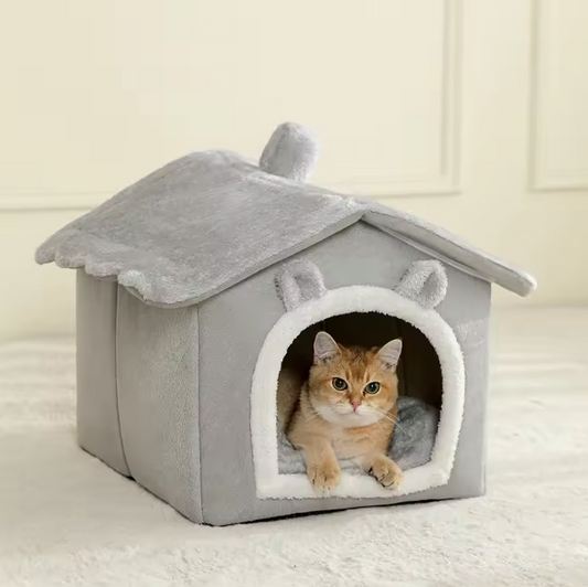 Foldable Pet House Grey