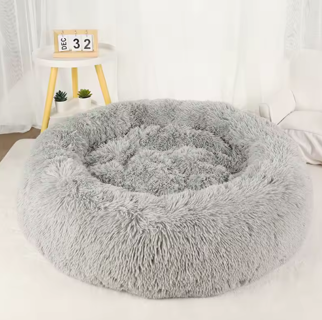 Donut Pet Bed Grey