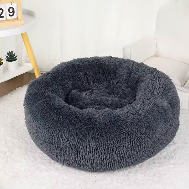 Donut Pet Bed Dark Grey