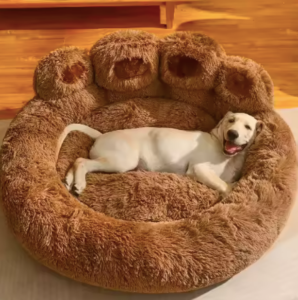 Fluffy Paw Pet Bed Brown