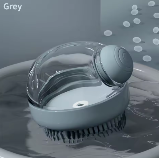 Pet Soap Dispenser Brush Grey