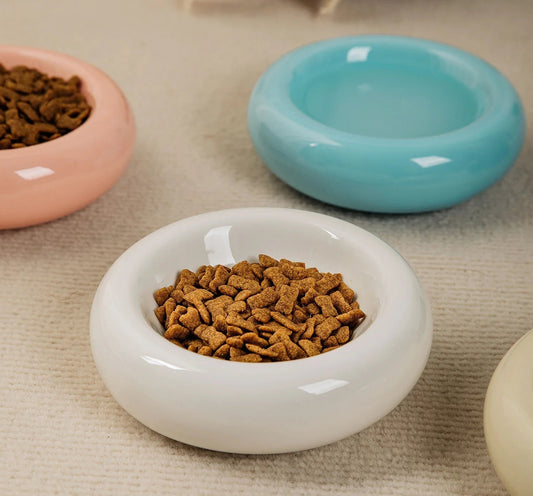 Ceramic Pet Bowl White