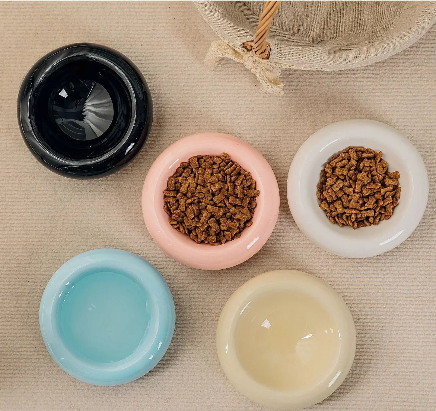 Ceramic Pet Bowl Black